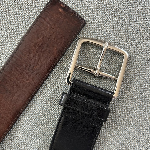 Coach C Black Canvas Leather Belt Size Small - Picture 6 of 15